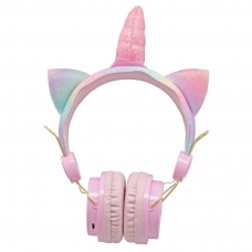 Unicorn Ασύρματα Ακουστικά Bluetooth On Ear Ροζ