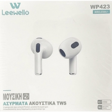 Leewello In-ear Bluetooth Handsfree Ακουστικά με Θήκη Φόρτισης, Λευκά