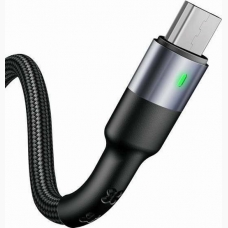USAMS καλώδιο Braided USB 2.0 σε micro USB Cable, U26, Fast Charging 2A, 1m, μαύρο