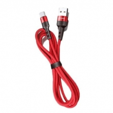 USAMS καλώδιο Braided USB σε Lightning, U26, Fast Charging 2A, 1m, κόκκινο