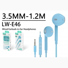 Leewello Ενσύρματα Flat Ear Στερεοφωνικά Ακουστικά, Γαλάζιο
