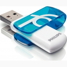 Philips Vivid 16GB USB 2.0 Stick, Λευκό - Μπλε