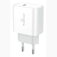 Powertech Φορτιστής Χωρίς Καλώδιο με Θύρα USB-C 20W Power Delivery, Λευκός / PT-978