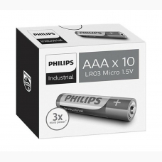 Philips Industrial Αλκαλικές Μπαταρίες, AAA LR03 1.5V, 10τμχ
