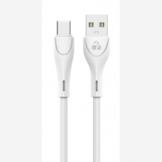 Powertech Καλώδιο USB σε USB-C Eco Round, 15W ~ 3A, 1m, Λευκό