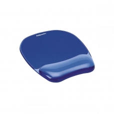 Fellowes MousePad με υποστήριγμα καρπού Gel Crystal, Μπλε