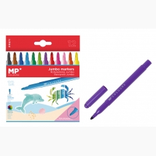 MP σετ χρωματιστών μαρκαδόρων Jumbo με χοντρή μύτη, 12μχ