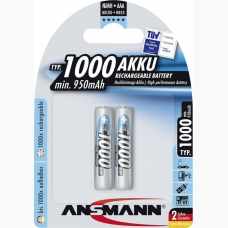 Ansmann Επαναφορτιζόμενες Μπαταρίες AAA Ni-MH 1000mAh 1.2V (2τμχ)