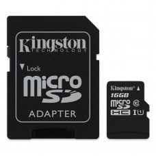 ΚΑΡΤΑ ΜΝΗΜΗΣ KINGSTON MICRO SD 16GB CLASS10 + ADAPTOR