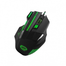 Wolf Gaming mouse ενσύρματο μαύρο/πράσινο 7 Keys 2400dpi