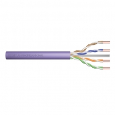 Digitus Καλώδιο Δικτύου Ethernet, Μονόκλωνο, Χωρίς Ακροδέκτες, U/UTP Cat.6, 100m, Μωβ