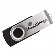 MediaRange Flash Drive 8GB Black/Silver USB 2.0 - Swiver Swing