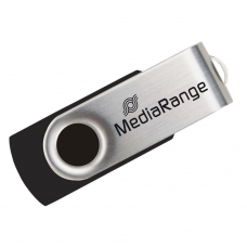 MediaRange USB 2.0 Flash Drive 128GB, Black/Silver