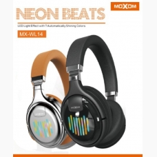 Ασύρματα Ακουστικά Headset Bluetooth + FM Radio Moxom Neon Beat MX-WL14 - Brown