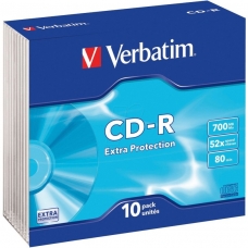 CD VERBATIM 52x slim case 10pack
