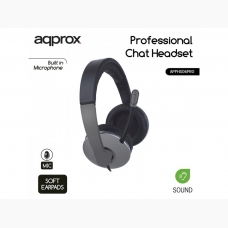AQPROX HEADPHONE Profesional Chat black/grey