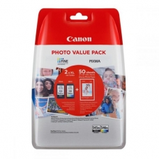 Ink Canon PG-545XL/CL-546XL Value Pack High Yield Black and Colour and 50s 4x6