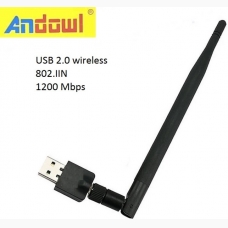 Andowl Wireless USB Stick 2.0 / 802.11N With Antenna 6dBi ~ 1200Mbps