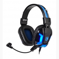 SADES Gaming Headset Element, blue LED, 3.5mm, 40mm ακουστικά