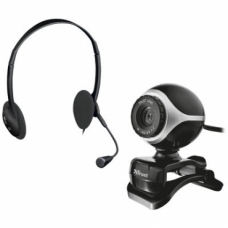 TRUST Exis Chatpack Webcam + Headset Black