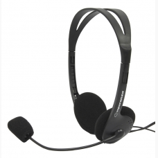 ESPERANZA Headphones με μικρόφωνο Scherzo, 2x 3.5mm, 2.5m, μαύρα