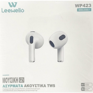Leewello In-ear Bluetooth Handsfree Ακουστικά με Θήκη Φόρτισης, Λευκά